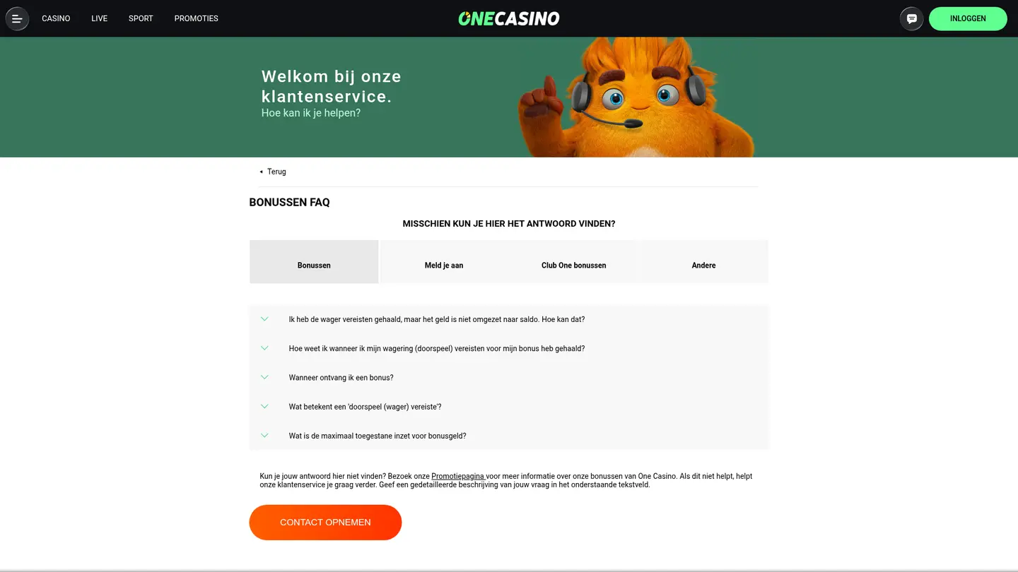 One Casino NL — Promotions