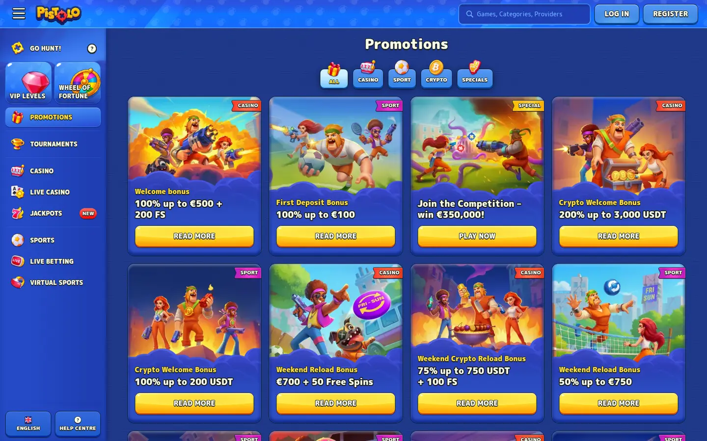 Pistolo Casino — Promotions