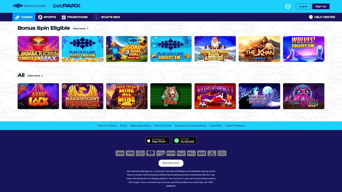 Play Gun Lake Casino — Payment methods and licensing