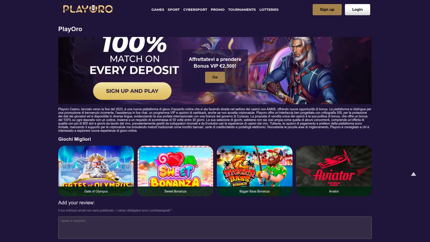 Inside Playoro Casino: Games, Banking and the Small Print