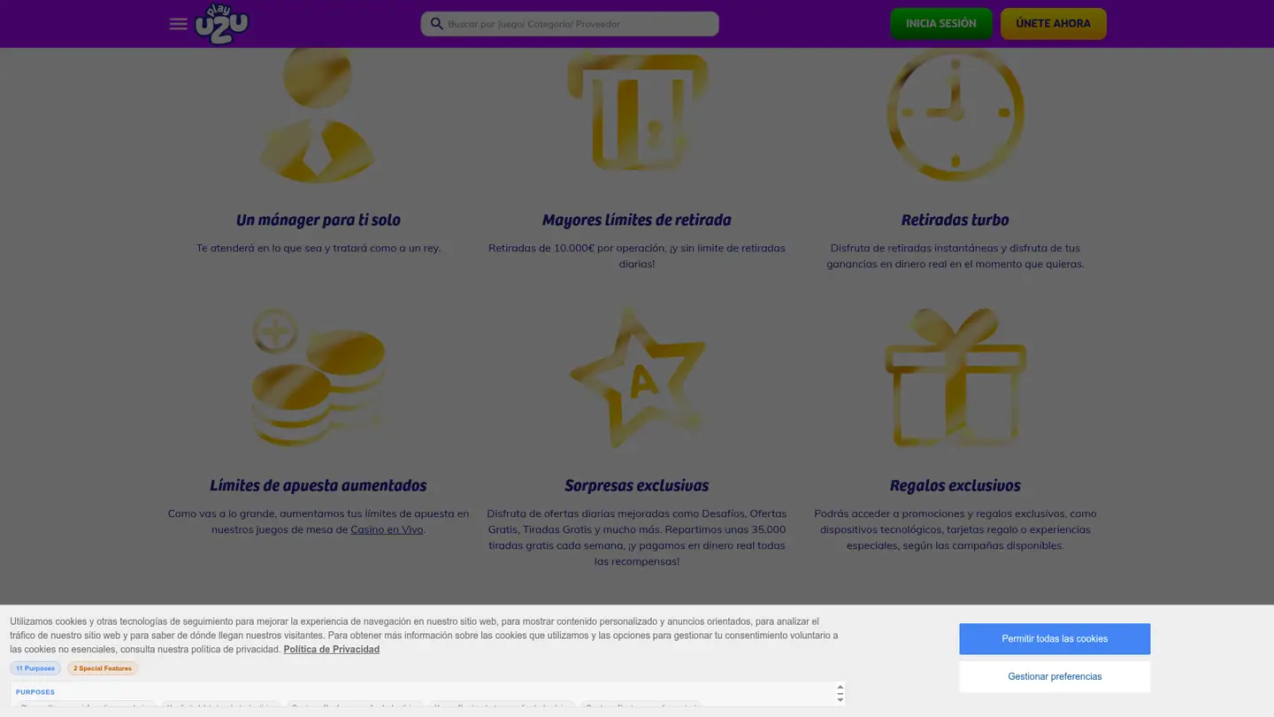 PlayUZU Casino ES — Offers in detail