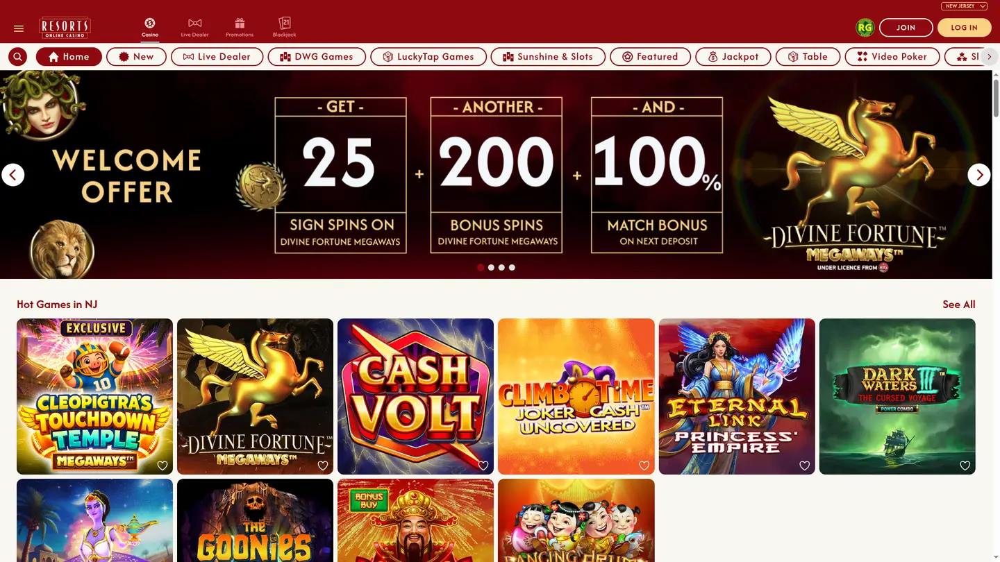 Resorts Casino — Payment methods and licensing