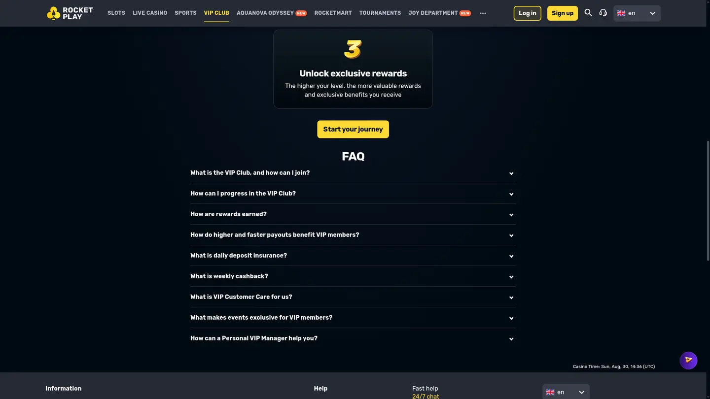 RocketPlay Casino — Offers in detail