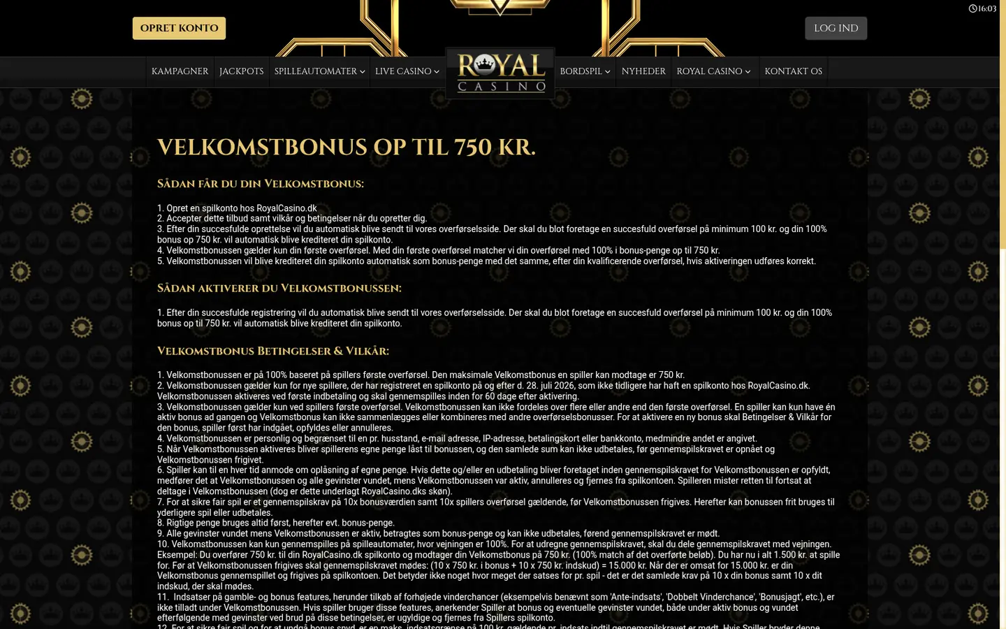 Royal Casino DK — Promotions