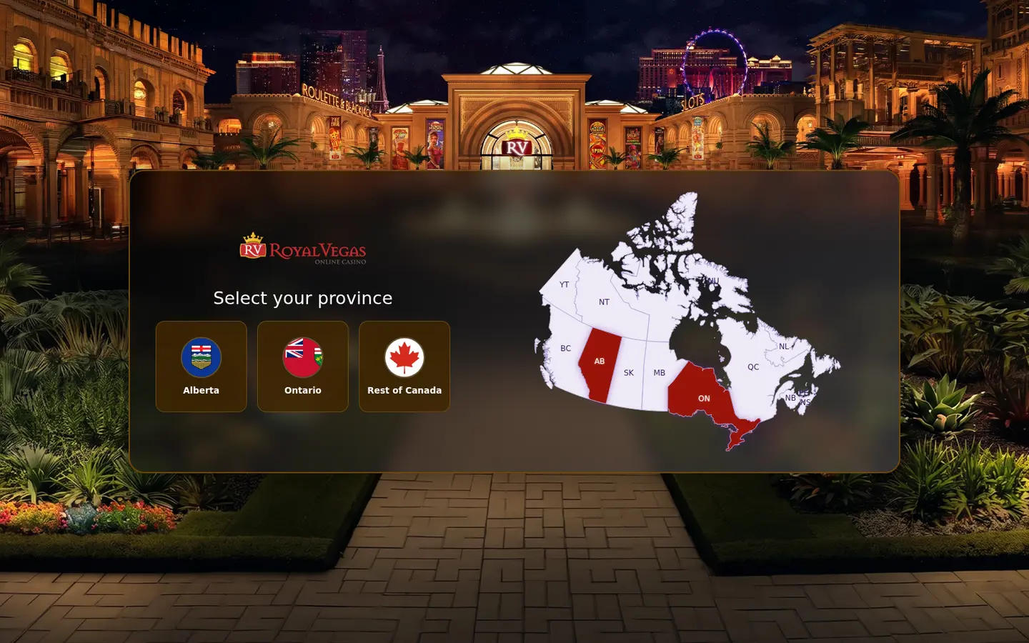 Royal Vegas Casino Ontario — Payment methods and licensing
