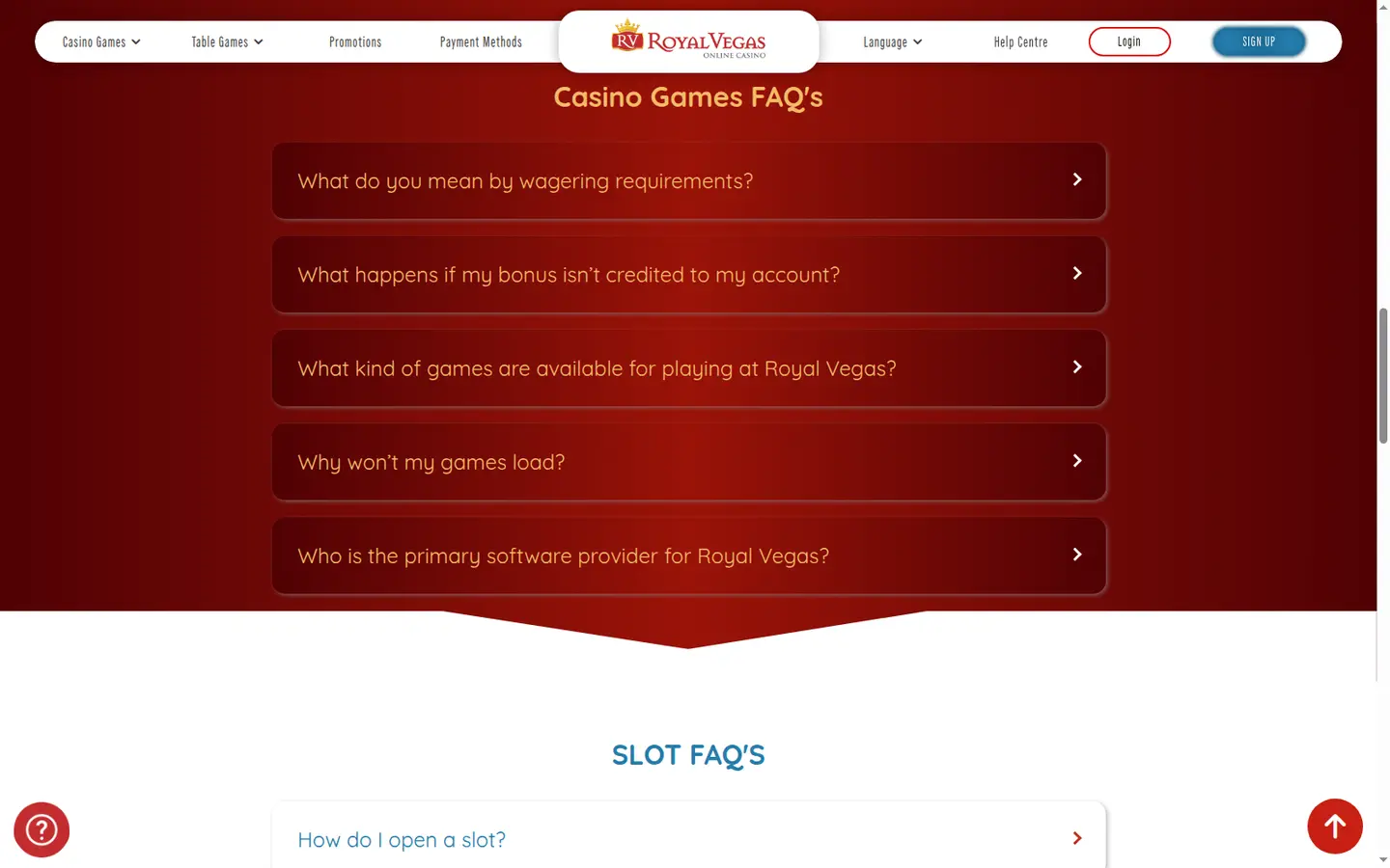Royal Vegas Casino Ontario — Support in detail