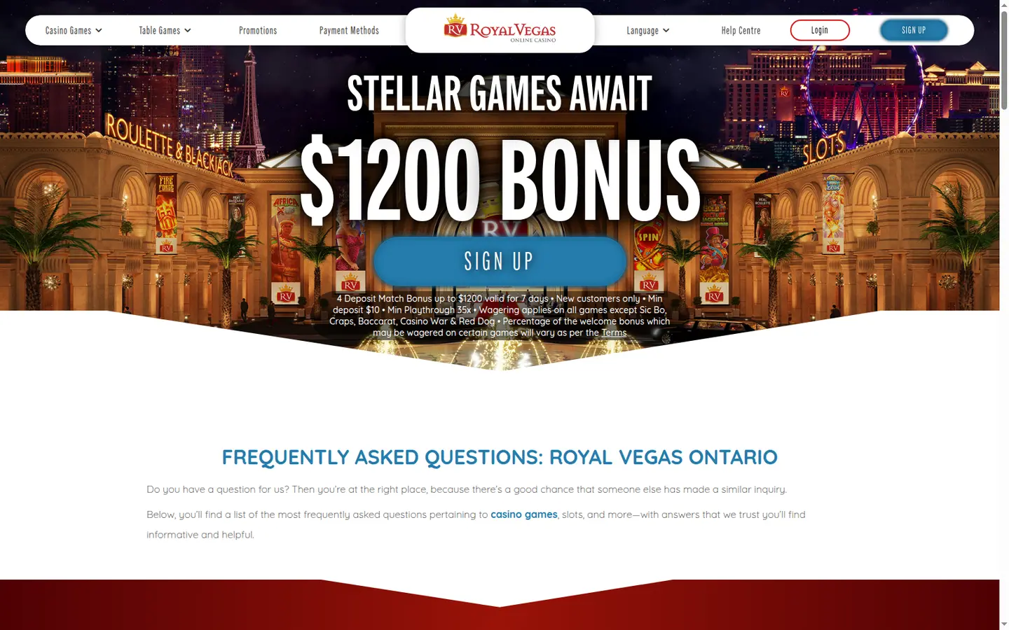 Royal Vegas Casino Ontario — Support and licensing
