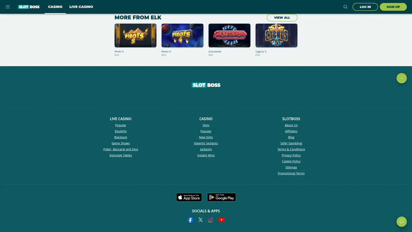 Slot Boss Casino — More of the lobby