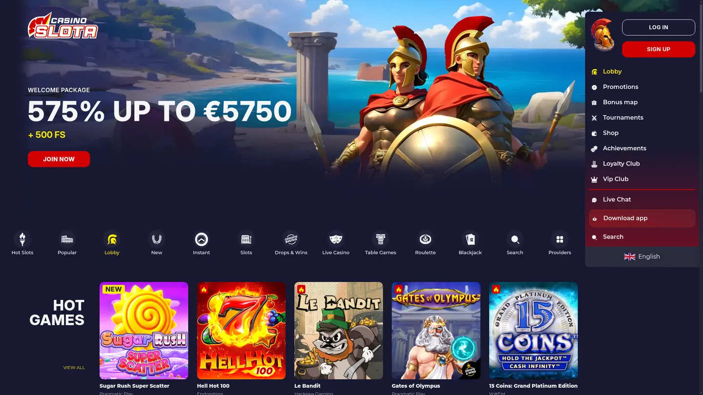 SlotaCasino Review: Welcome Package