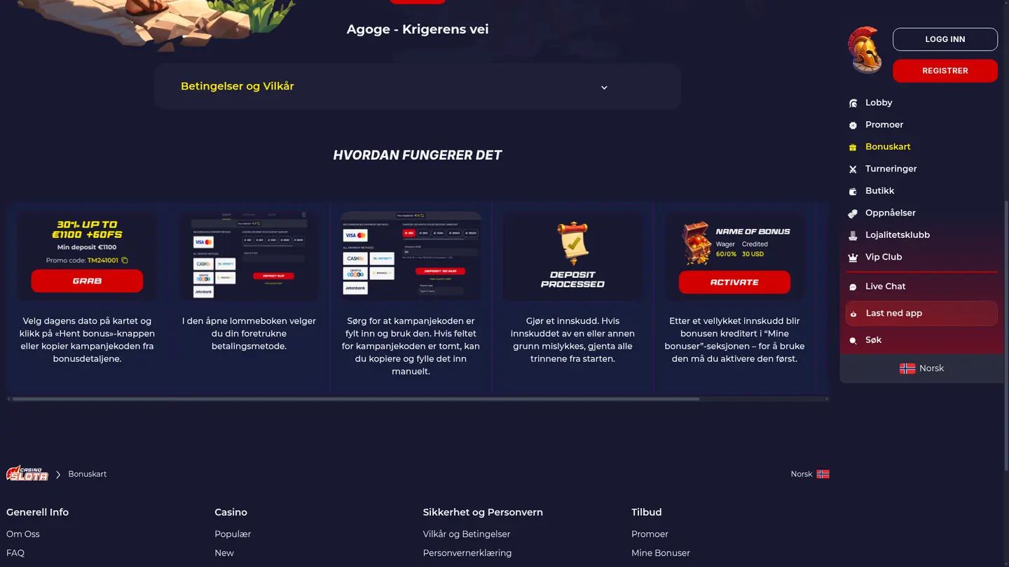 SlotaCasino — Offers in detail
