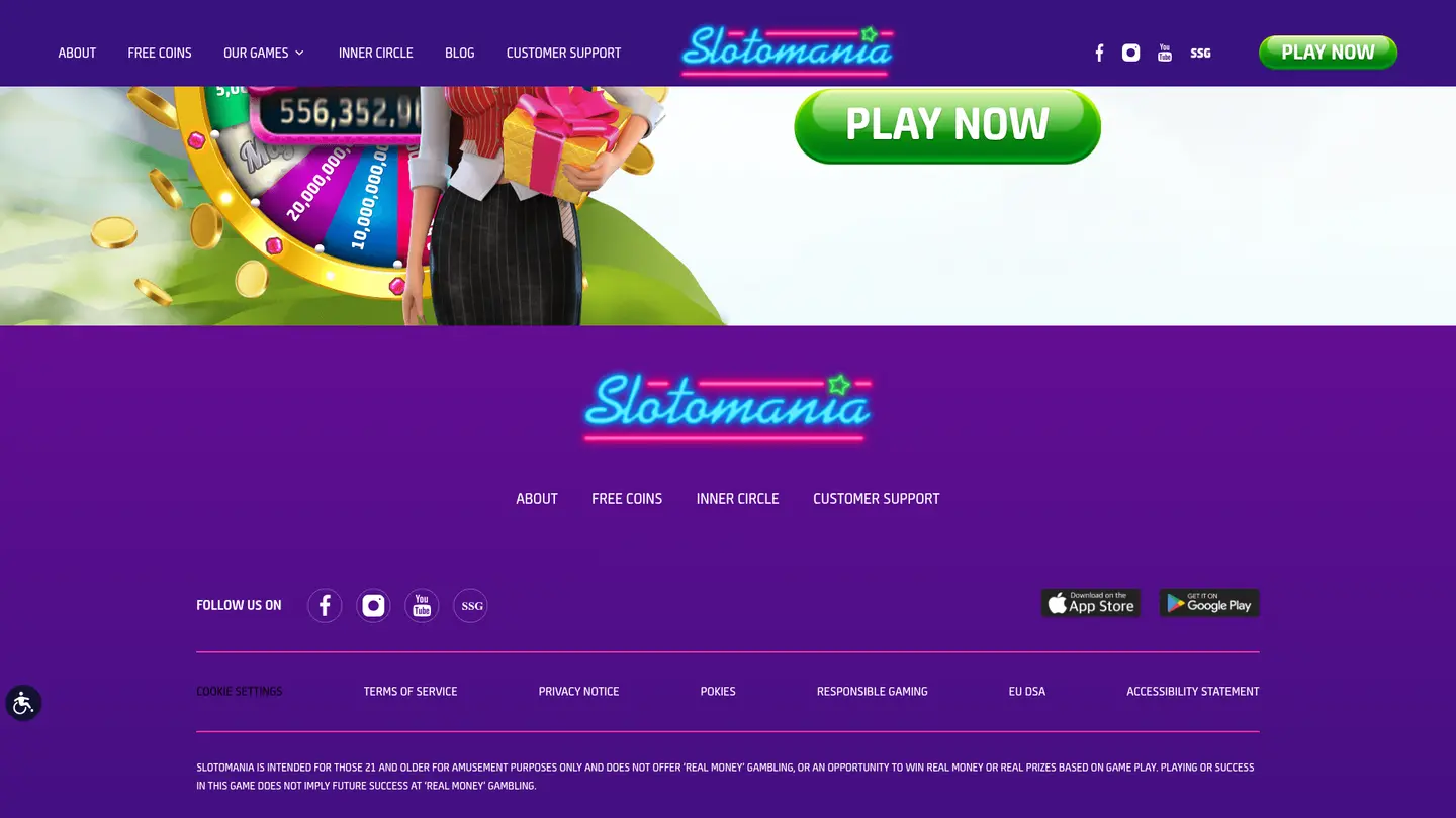 Slotomania Casino — Payment methods and licensing