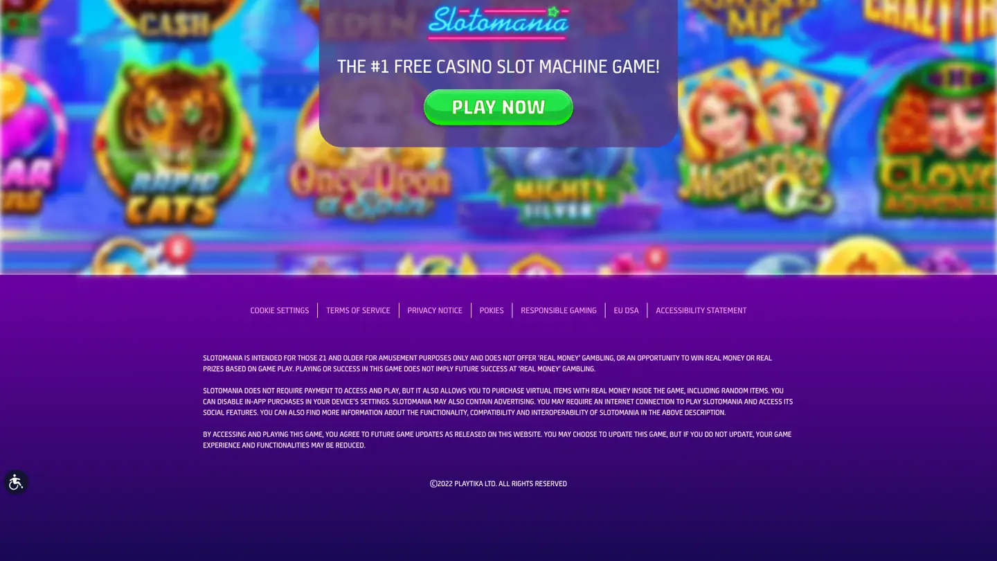 Slotomania Casino — More of the lobby