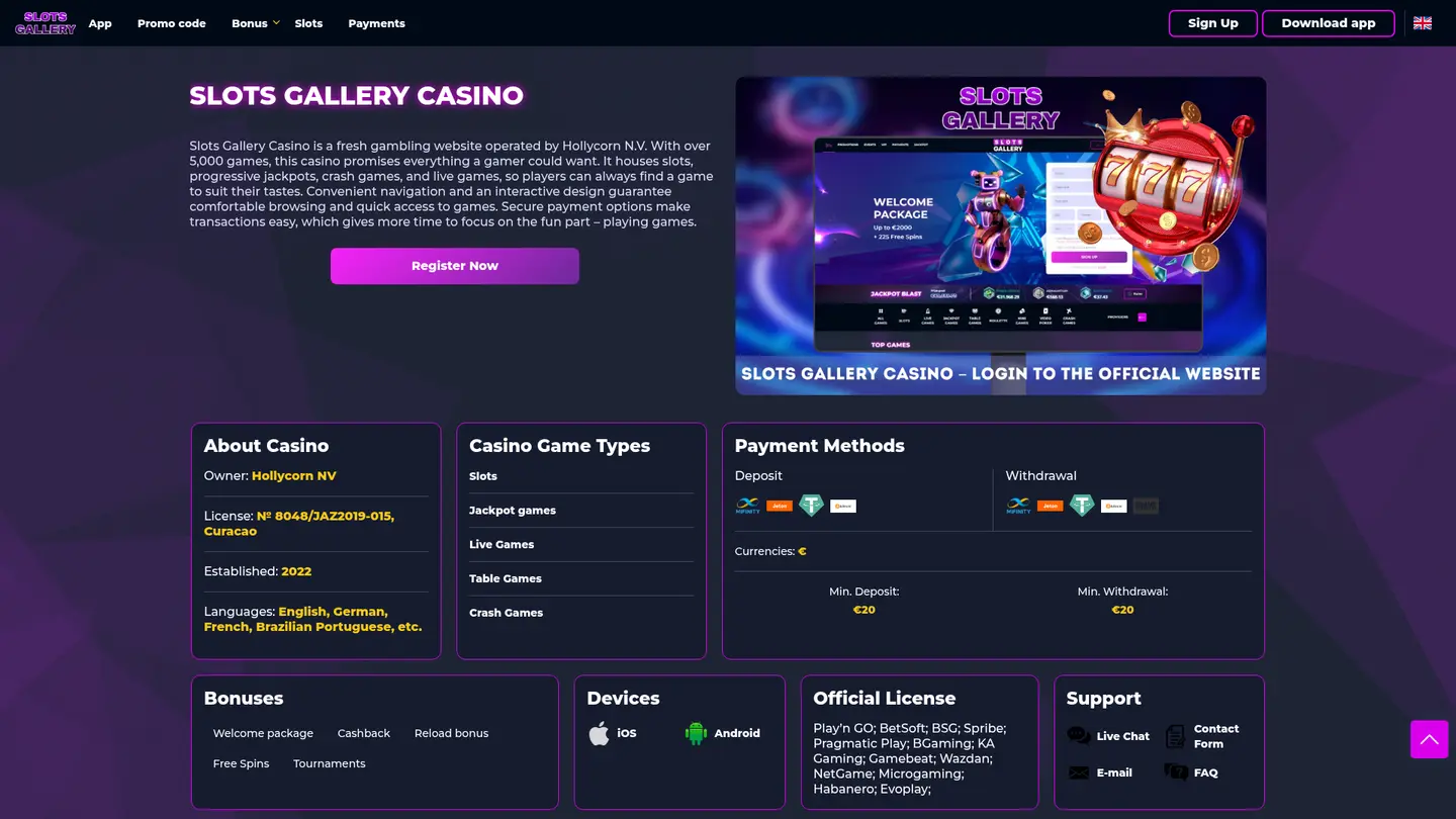 Slots Gallery Casino Review: What You Actually Get