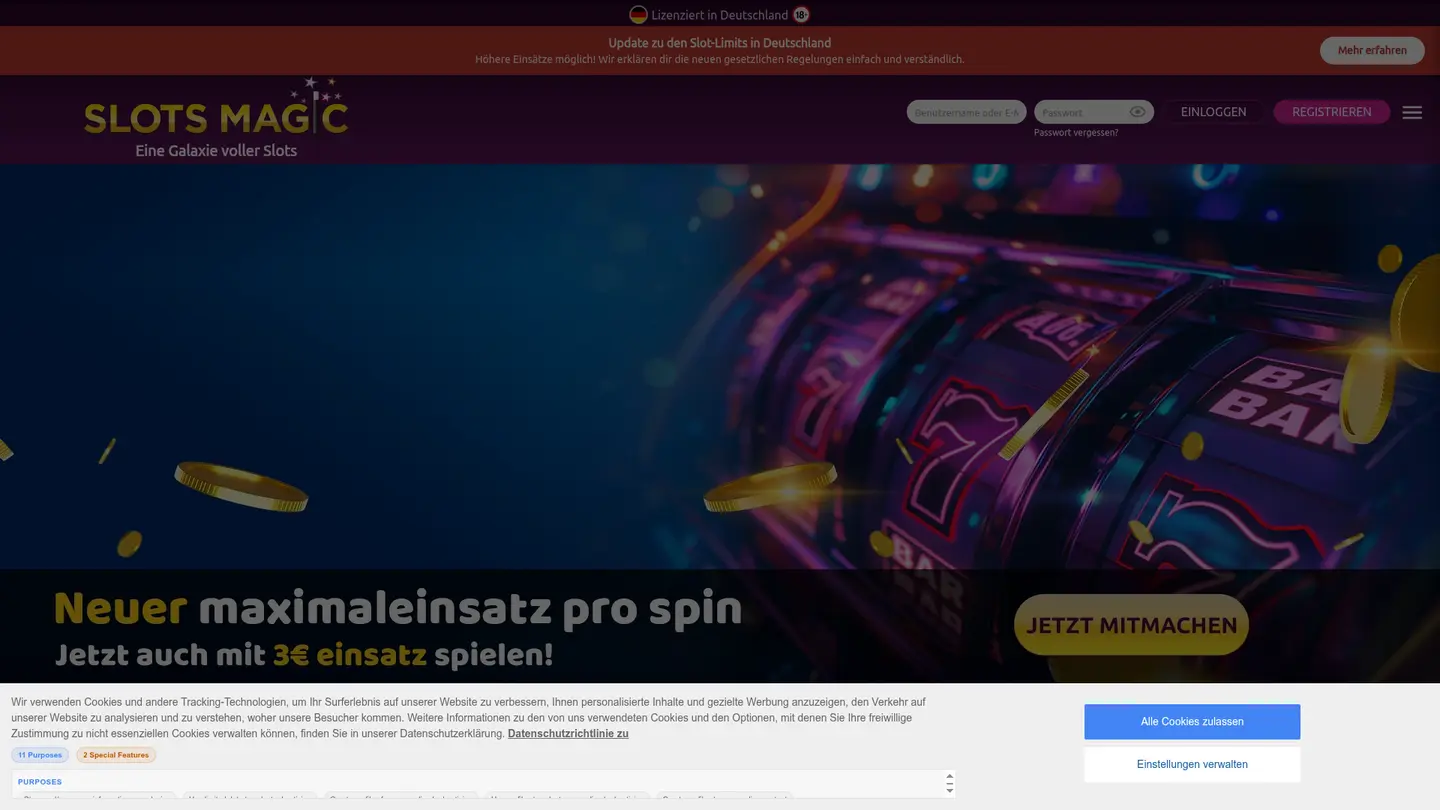 Slots Magic Casino DE — Withdrawal terms
