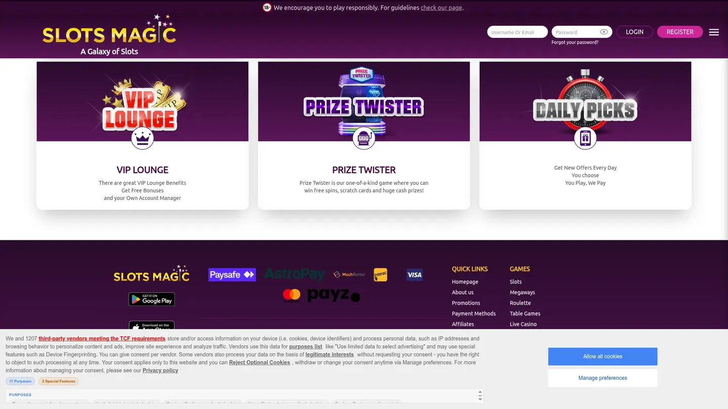 Slots Magic Casino Ontario — Offers in detail