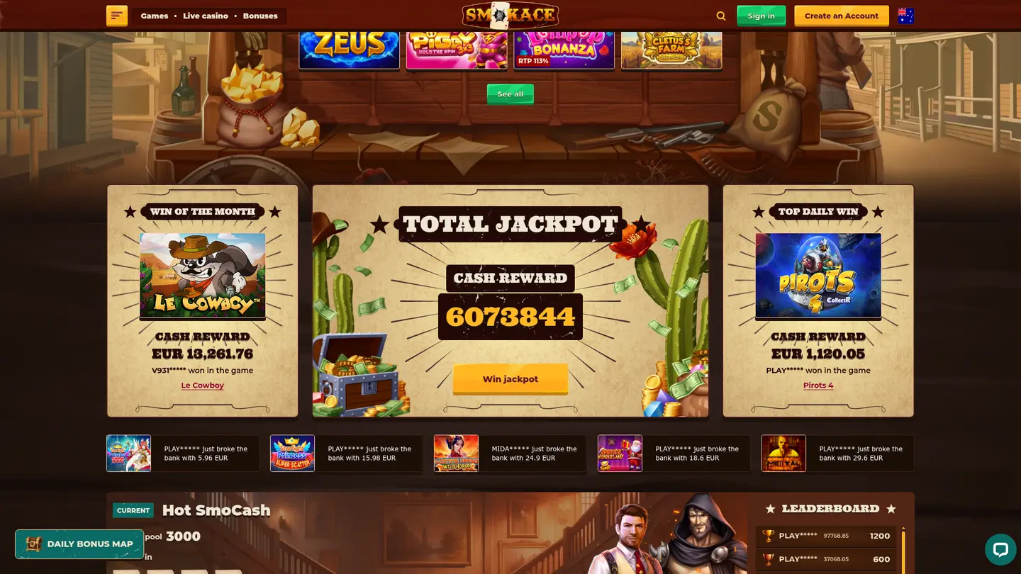 Smokace Casino — Terms in detail