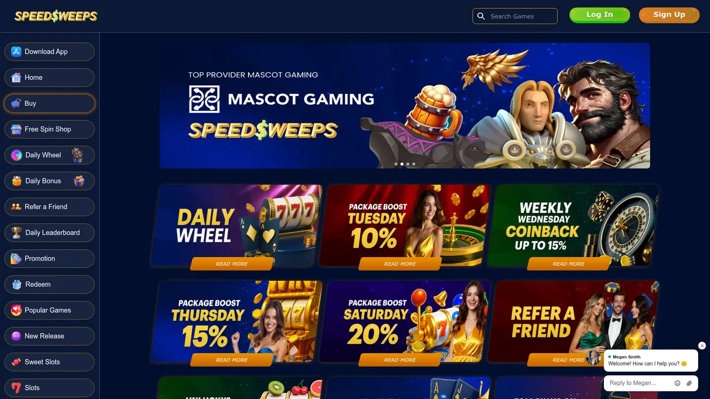 SpeedSweeps Casino — Promotions
