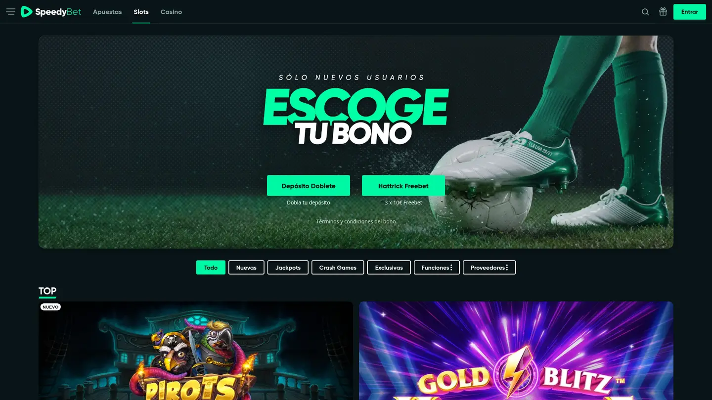 Speedybet Casino ES — Game lobby