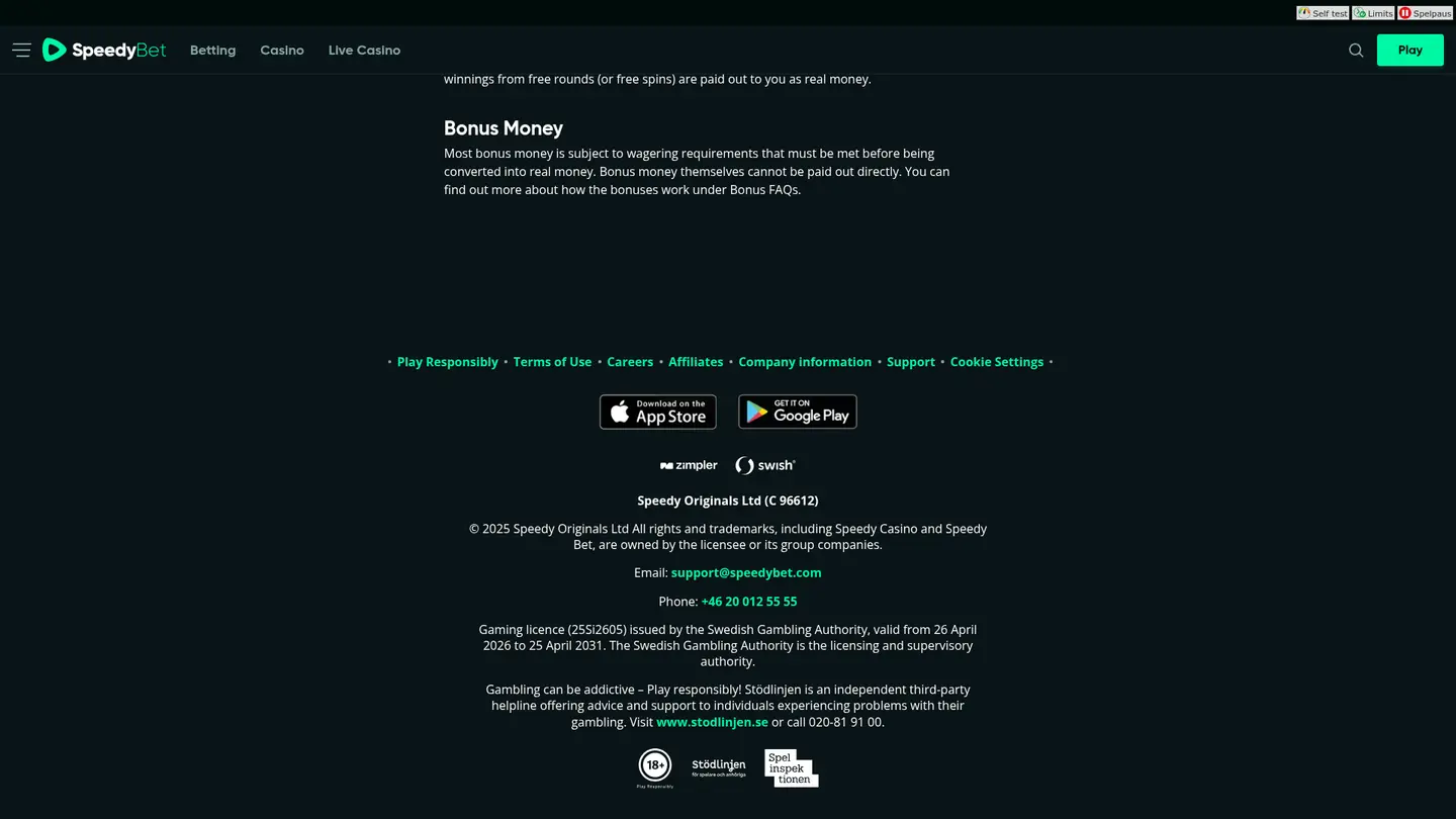 Speedybet Casino — Offers in detail