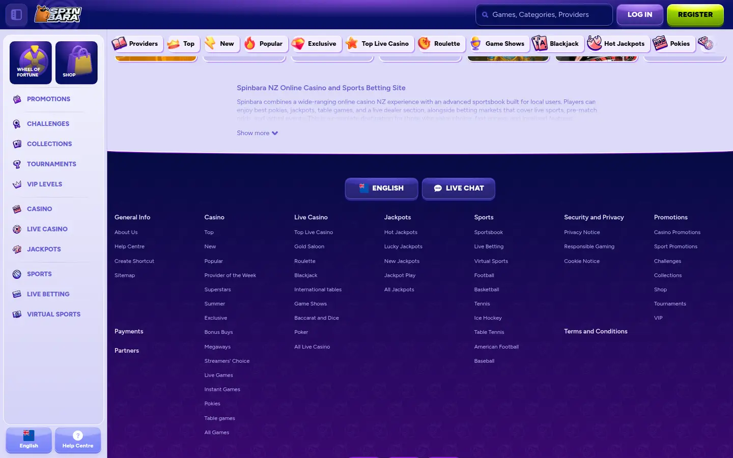 Spinbara Casino — Payment methods and licensing