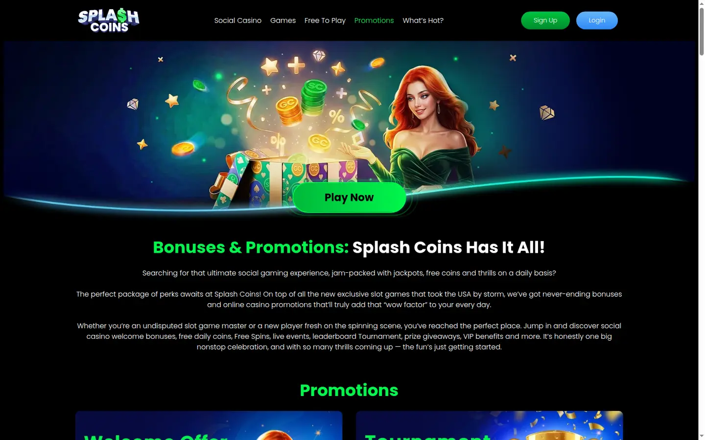 SplashCoins Casino — Promotions
