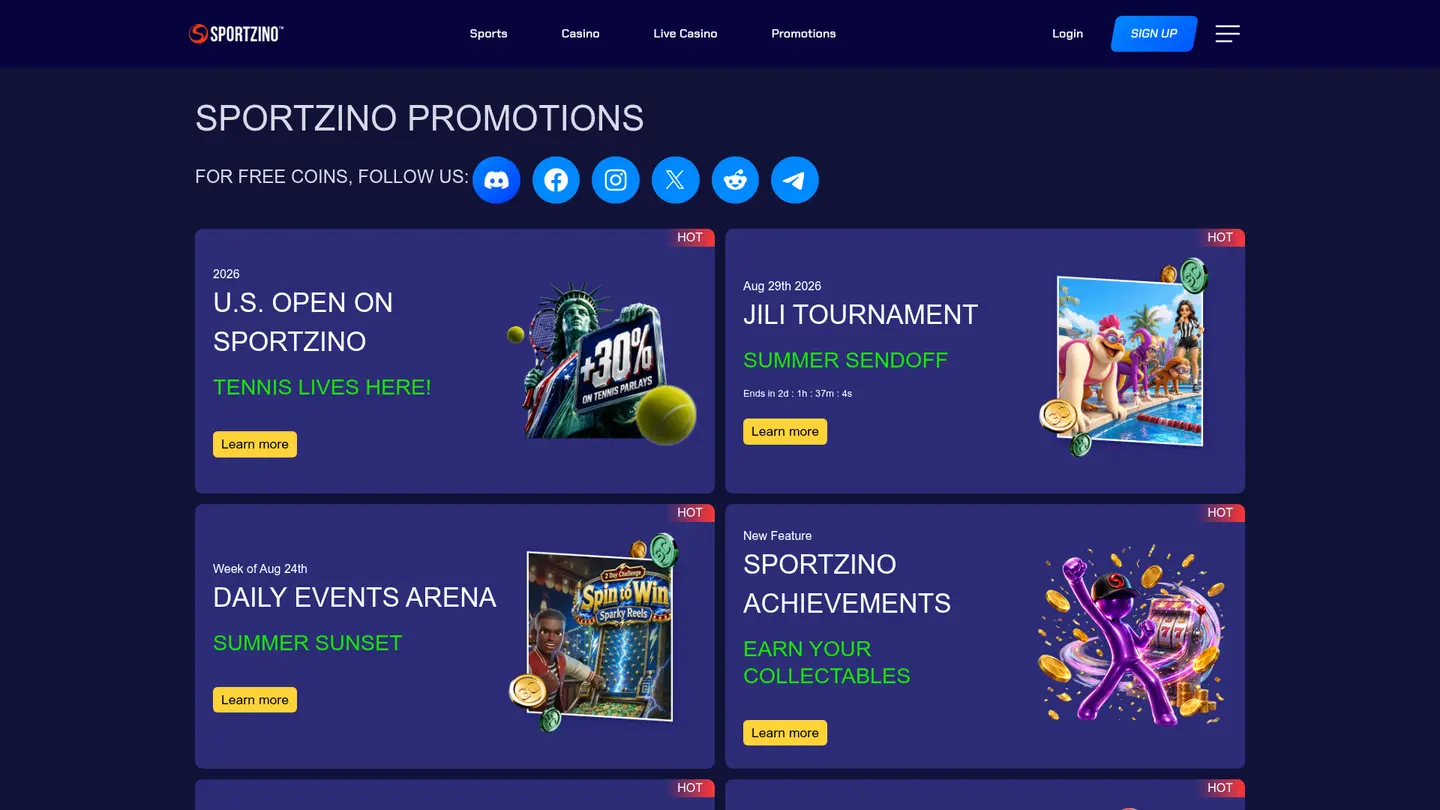 Sportzino Casino — Promotions