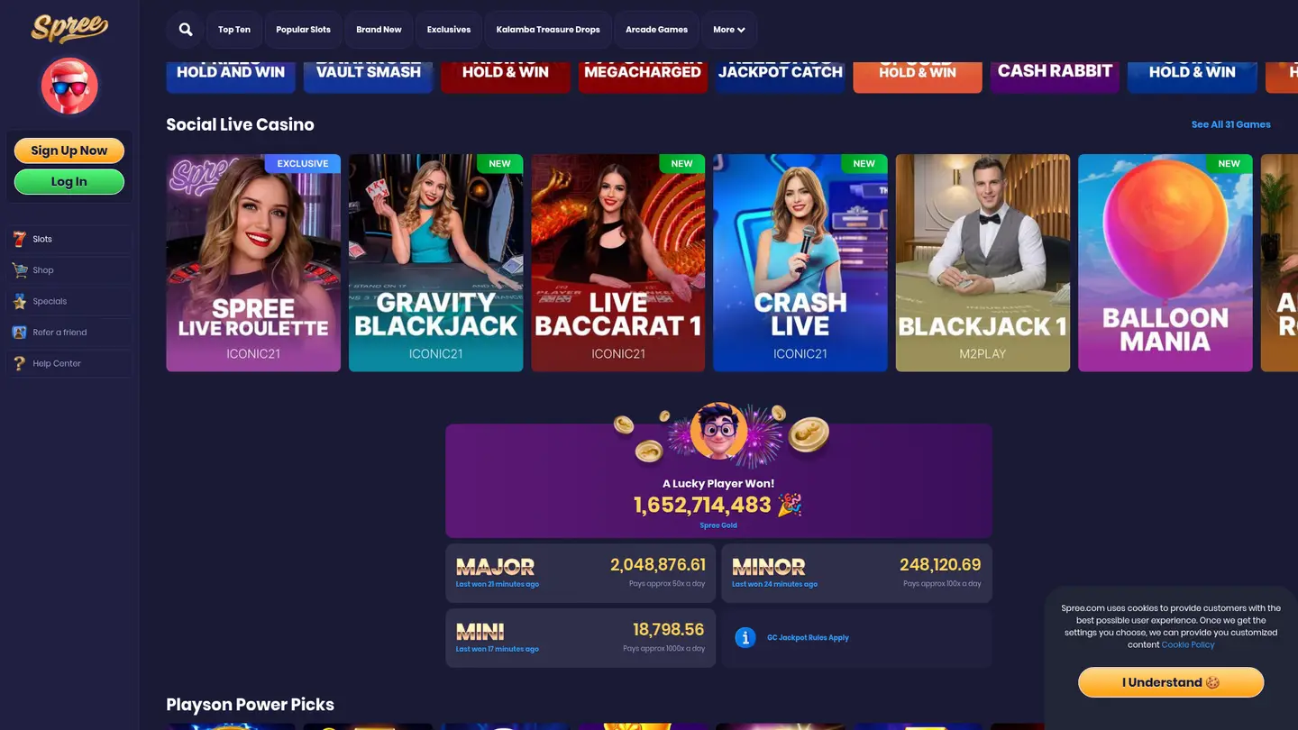 Spree Casino — Offers in detail