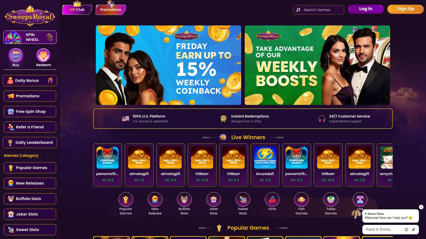 SweepsRoyal Casino Review — The Honest Rundown