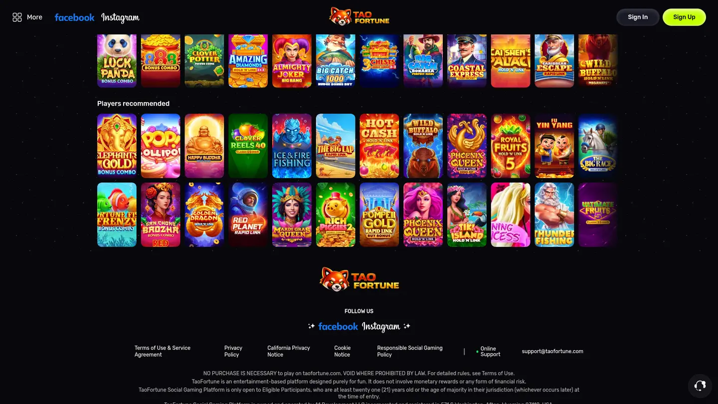 Tao Fortune Casino — Payment methods and licensing