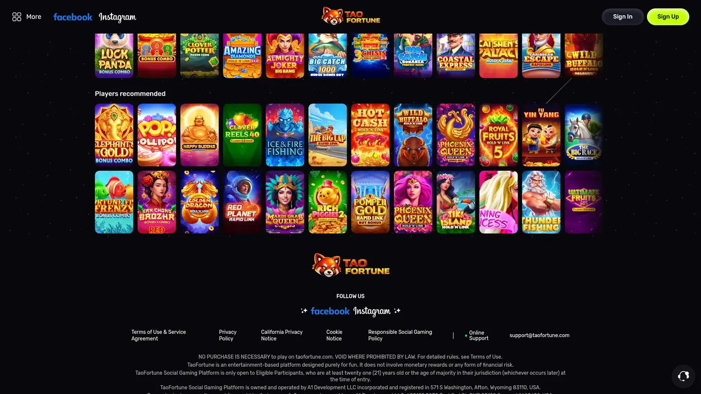 Tao Fortune Casino — Terms in detail