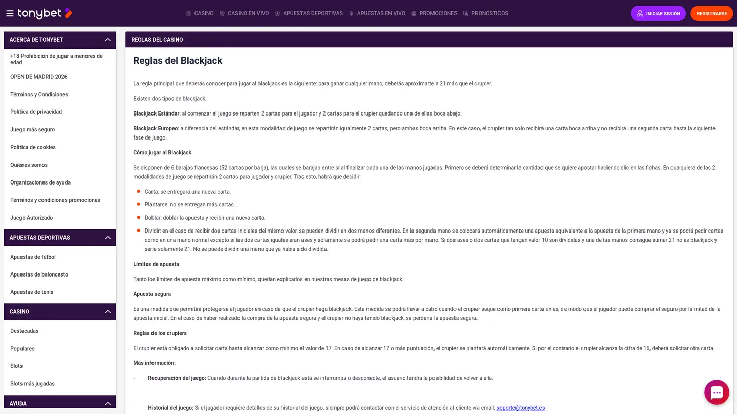 Tonybet Casino ES — Withdrawal terms