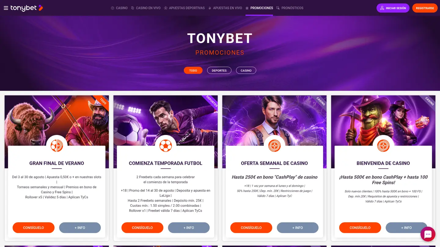 Tonybet Casino ES — Offers in detail