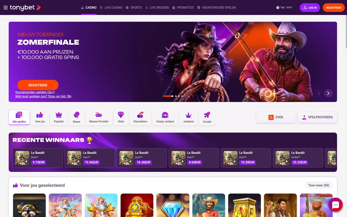 TonyBet Casino NL — Payment methods and licensing