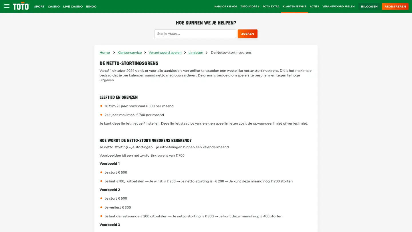 TOTO Casino — Banking