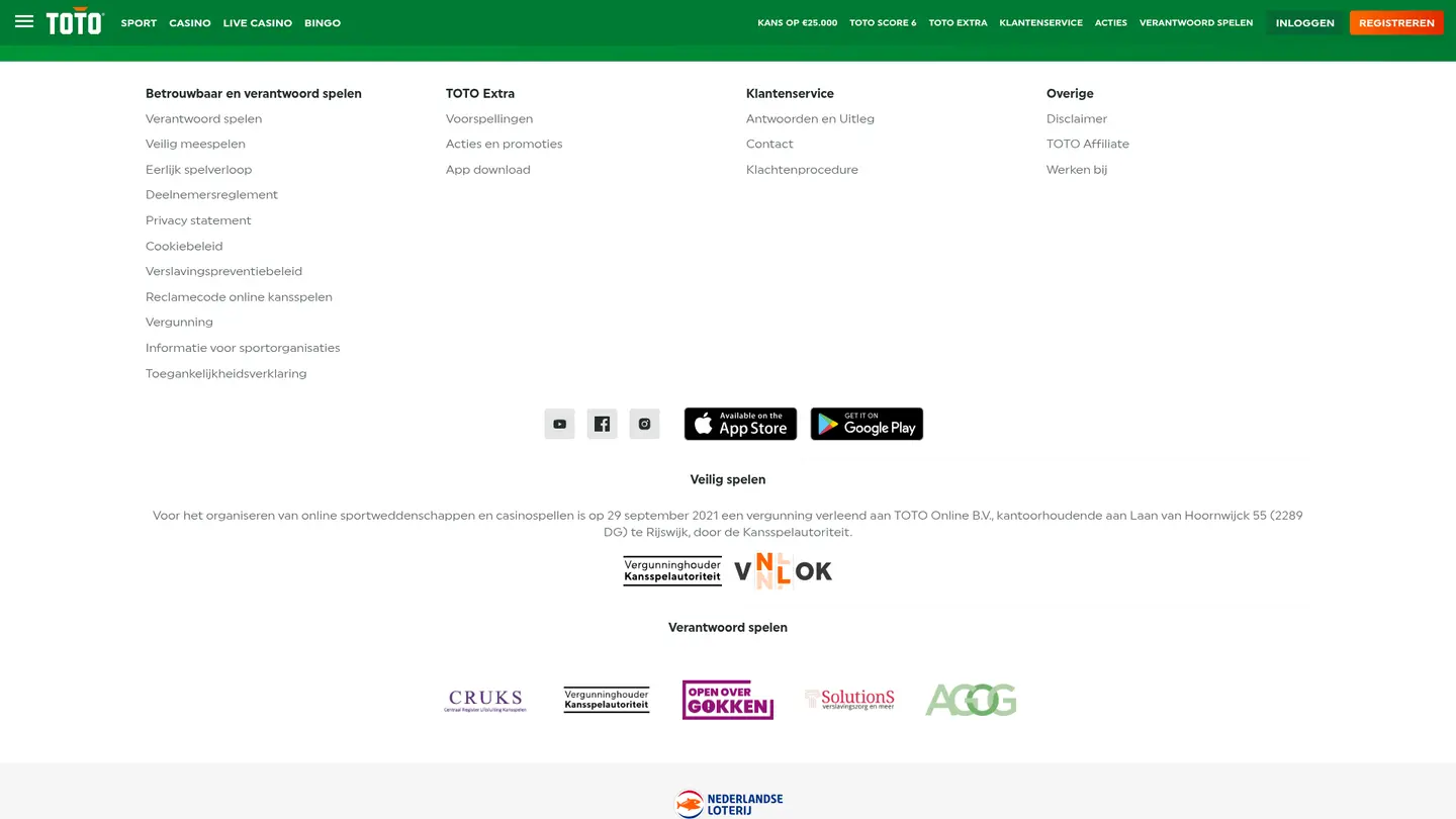 TOTO Casino — Support in detail