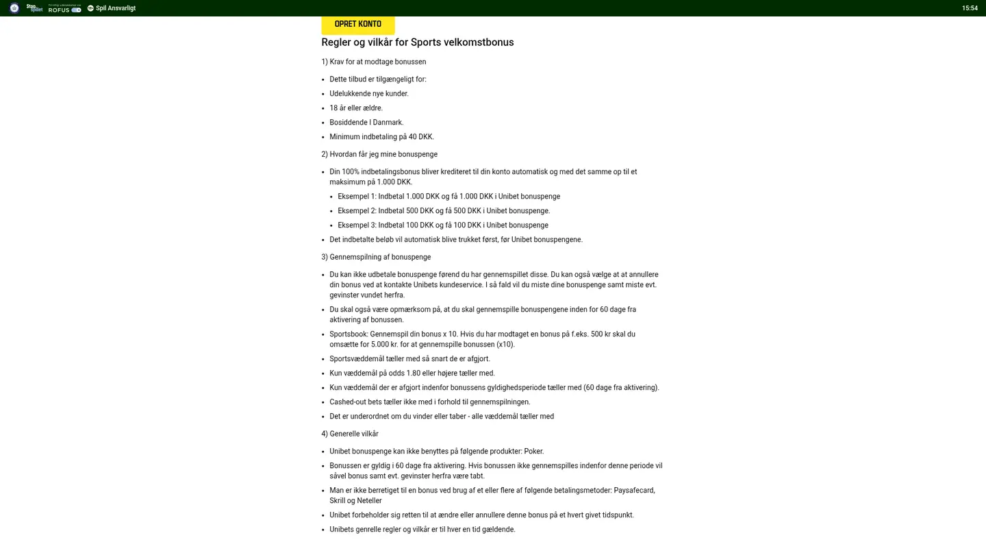 Unibet Casino DK — Offers in detail