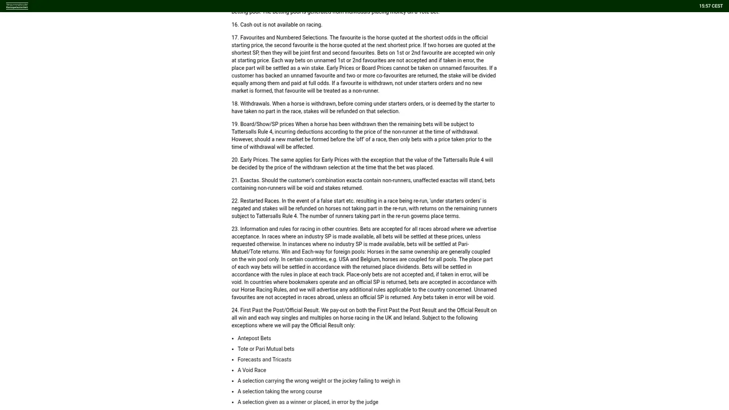 Unibet Casino NL — Terms in detail