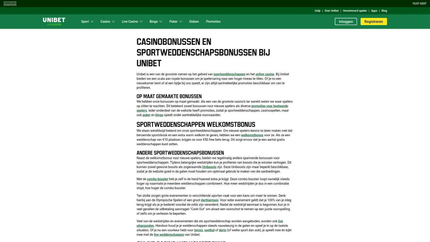 Unibet Casino NL — Promotions