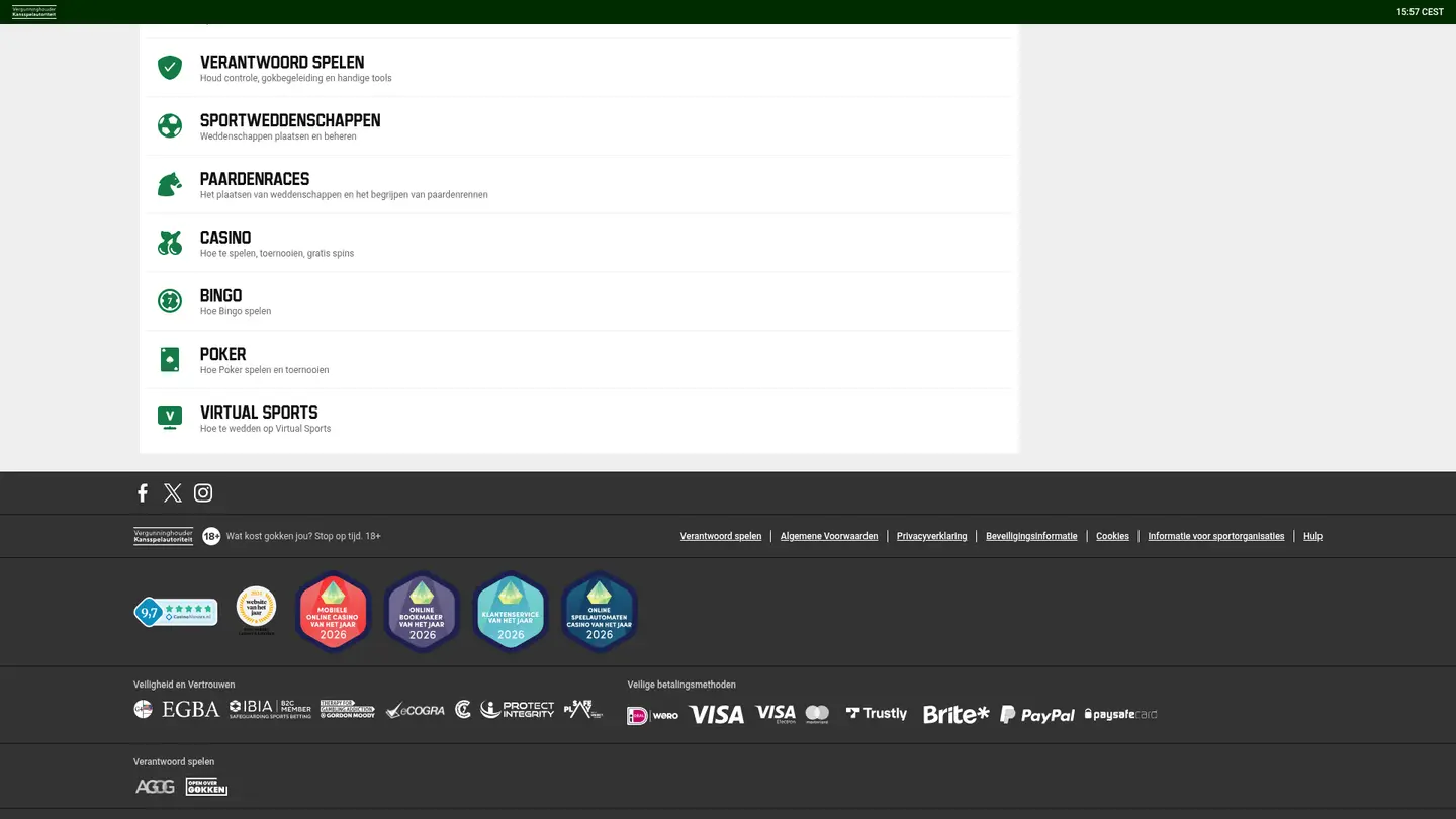 Unibet Casino NL — Support in detail