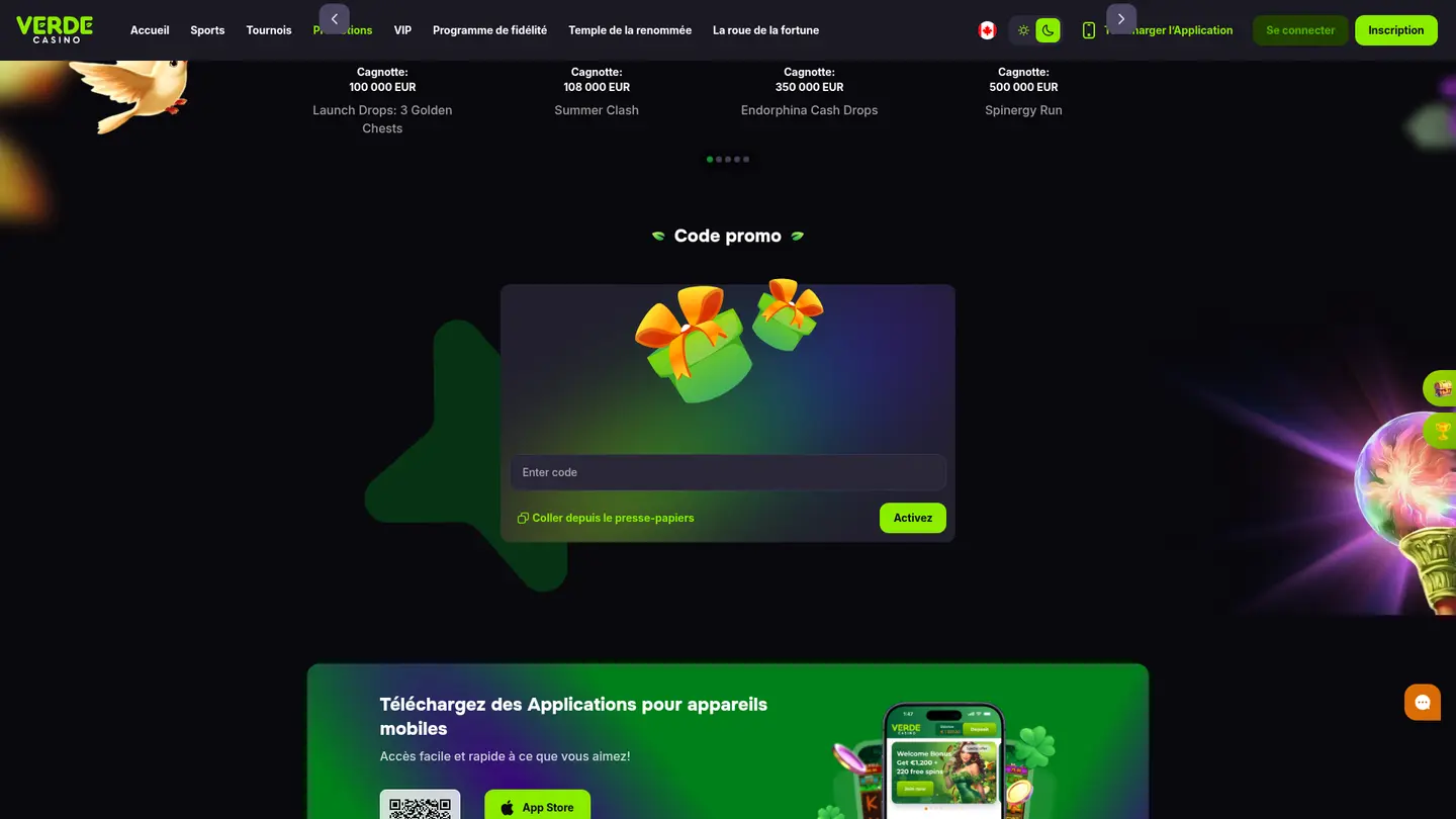Verde Casino — Offers in detail