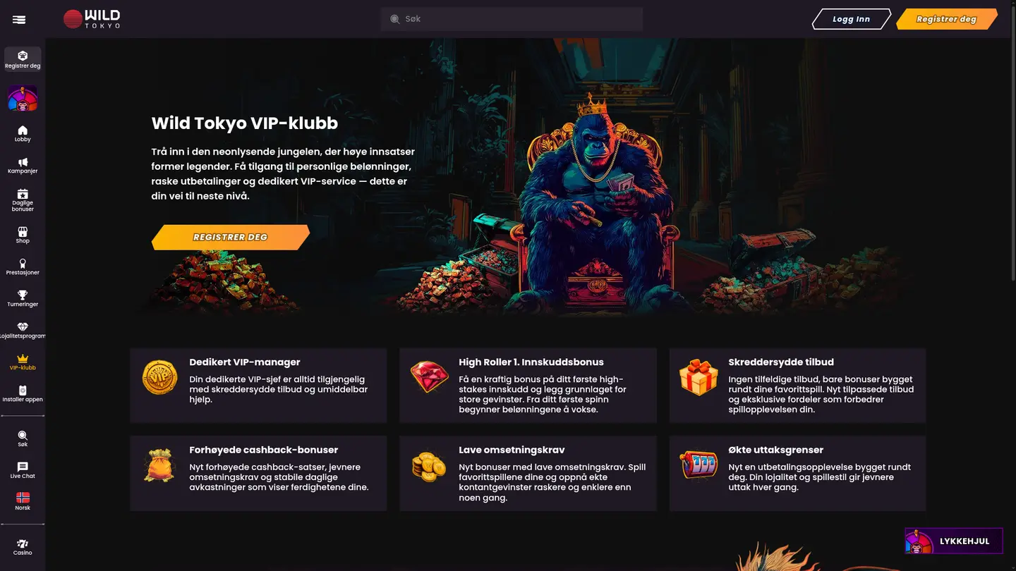 Wild Tokyo Casino — Offers in detail