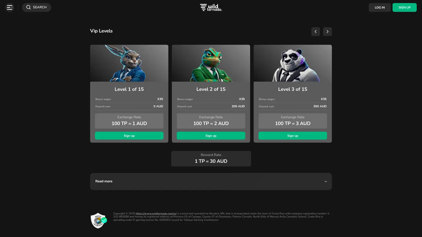 WildTornado Casino — Offers in detail