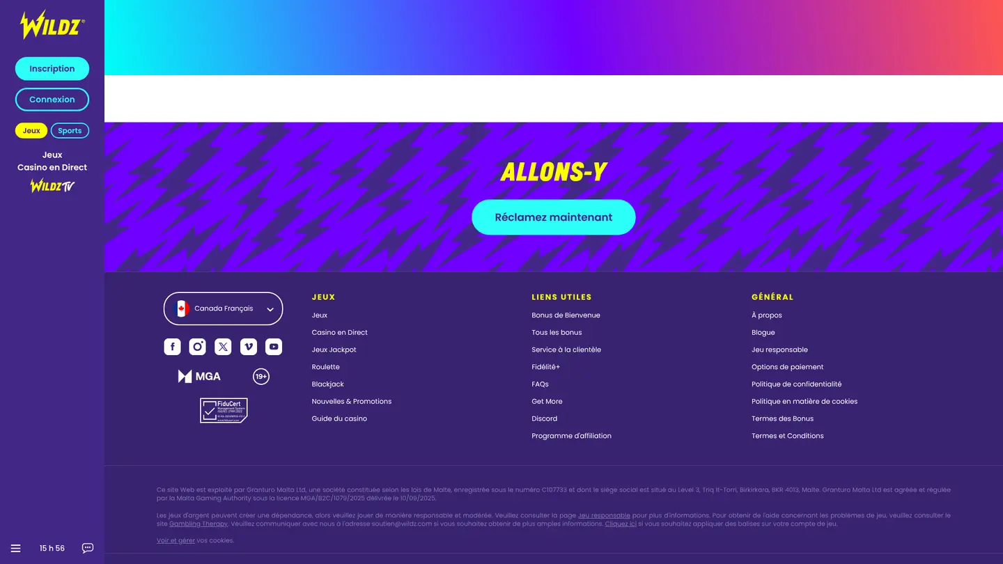 Wildz Casino DE — Deposit methods
