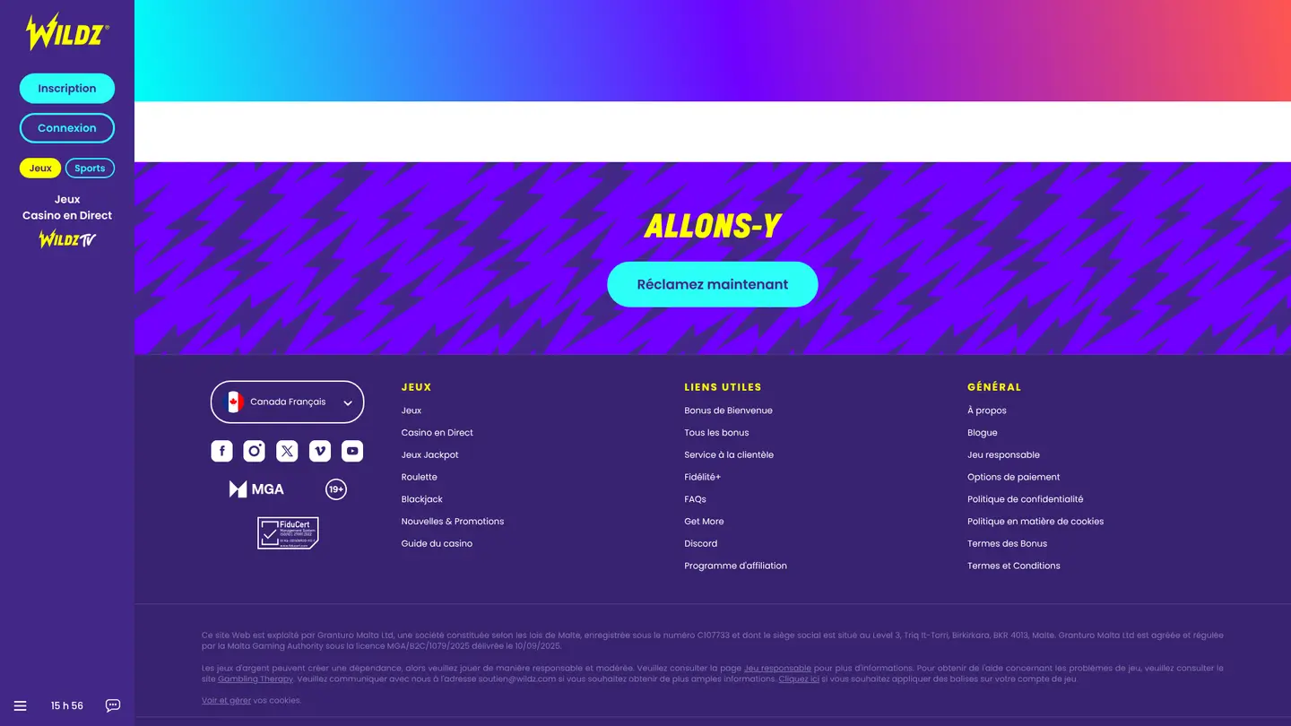 Wildz Casino DE — Banking