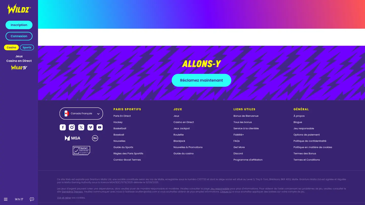 Wildz Casino — Banking