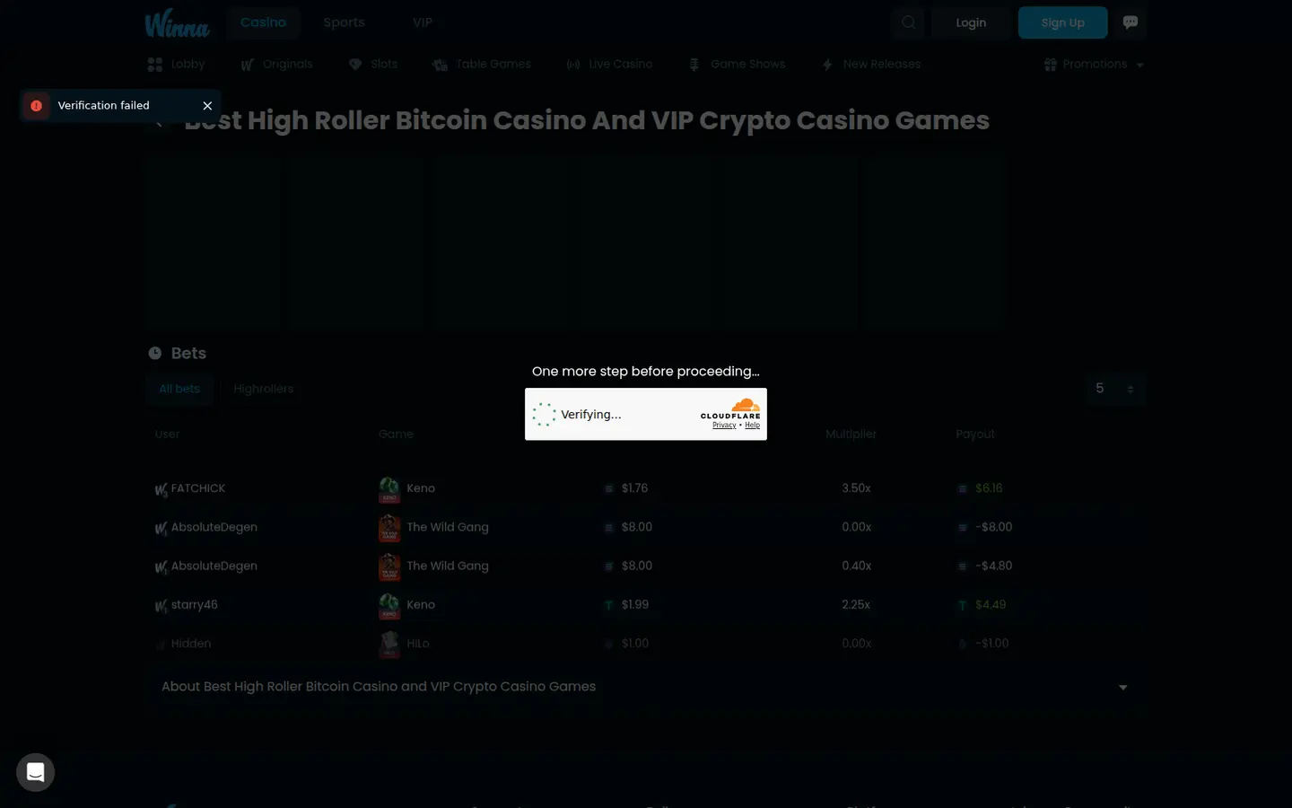 Winna Casino — Promotions