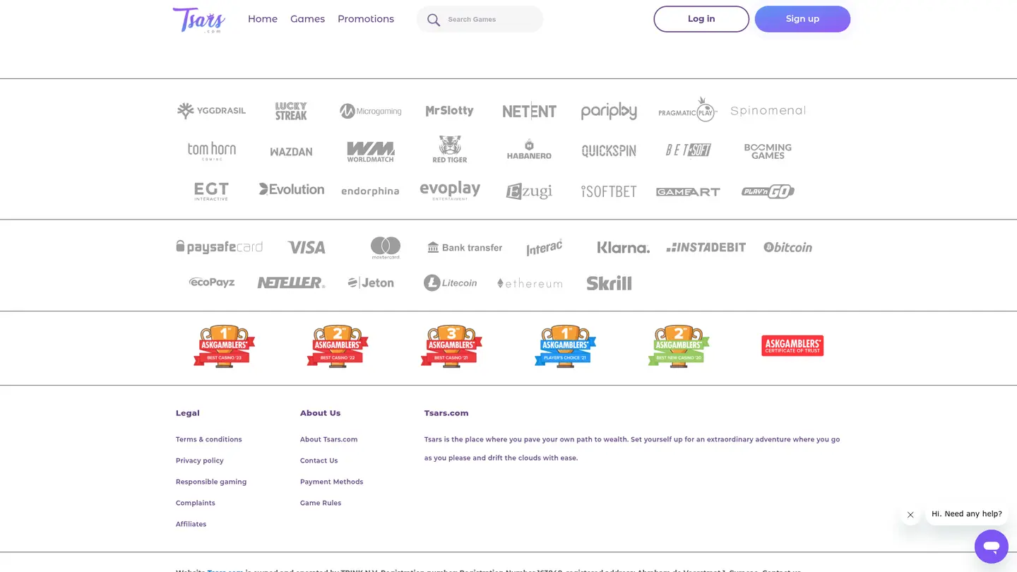 Winnerz Casino — Payment methods and licensing