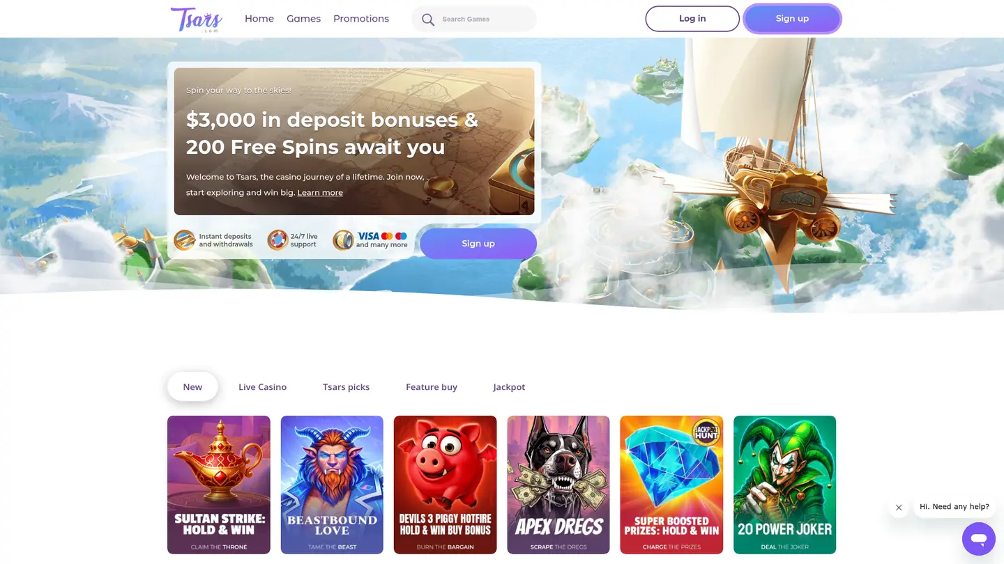 Winnerz Casino — Game lobby