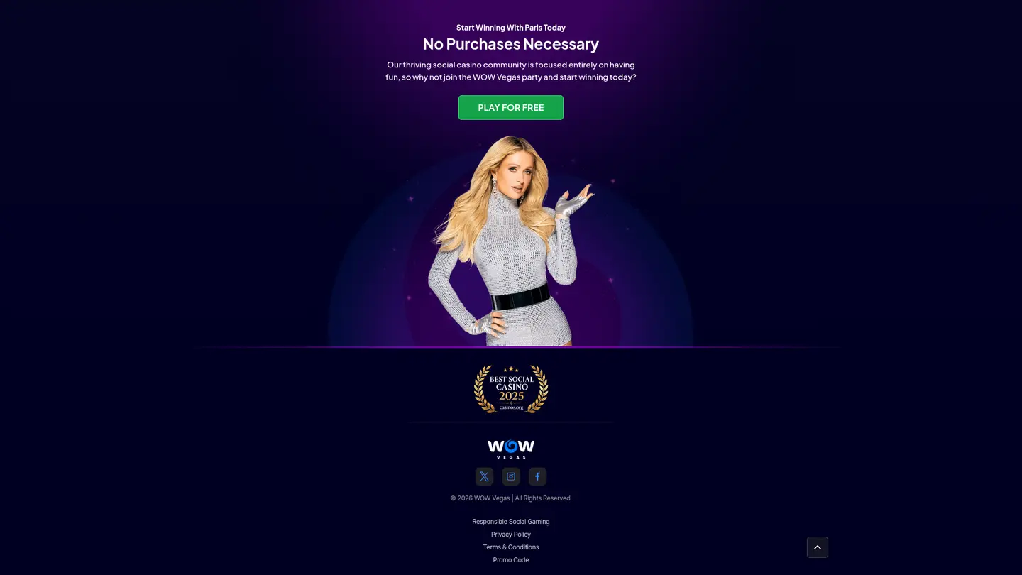 WOW Vegas Casino — Payment methods and licensing