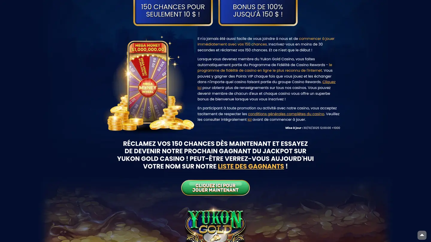 Yukon Gold Casino — Offers in detail